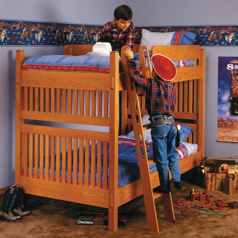 Arts and Crafts Bunk Bed Downloadable Plan Thumbnail