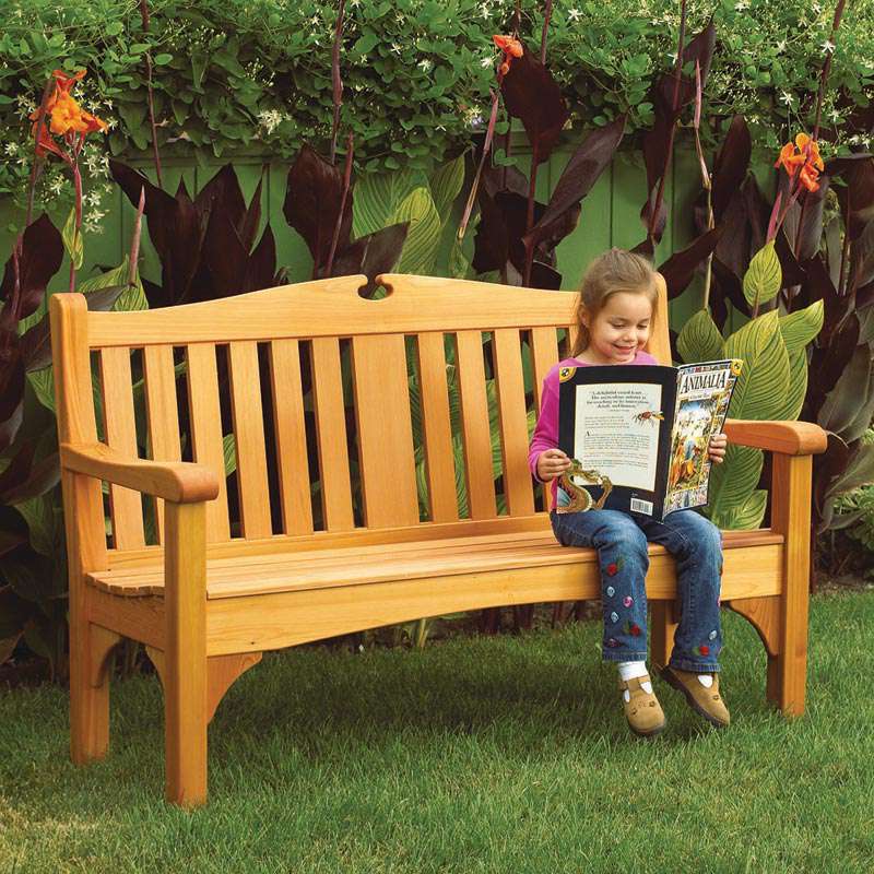 Comfy Classic Garden Bench Downloadable Plan Thumbnail