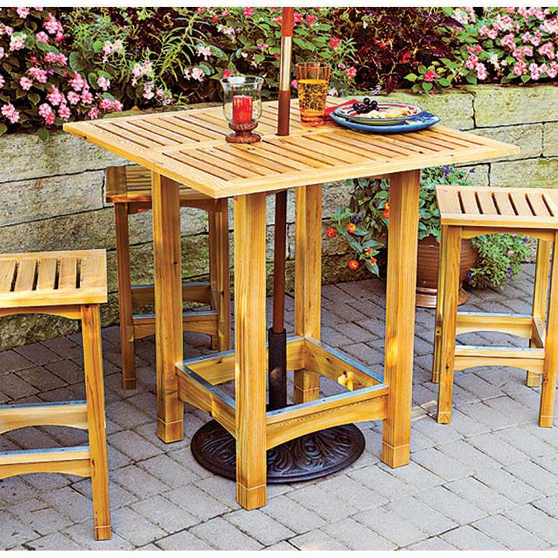 Bistro Patio Table and Stools Downloadable Plan Thumbnail