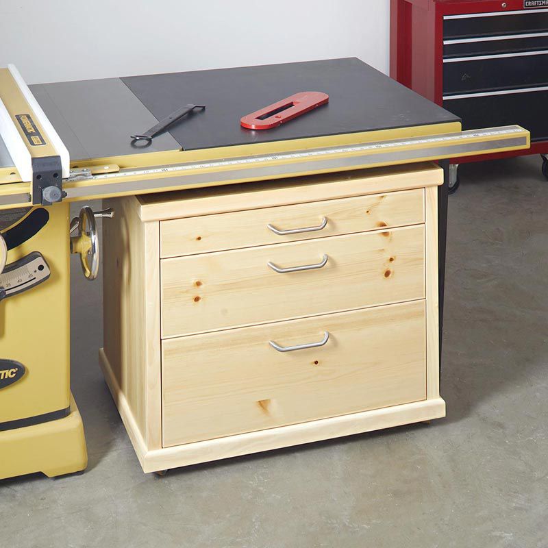 Under-wing Tablesaw Accessories Cabinet Downloadable Plan Thumbnail