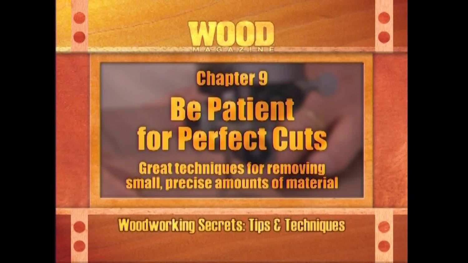 How To Remove Small Precise Amounts of Wood 26394