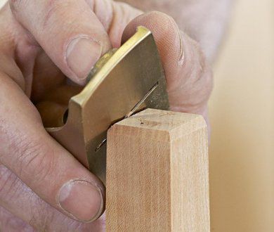 Chamfering with a block plane