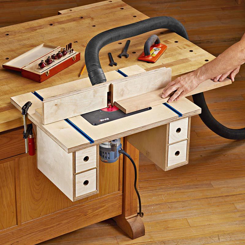 Bench-mounted Router Table Downloadable Plan Thumbnail