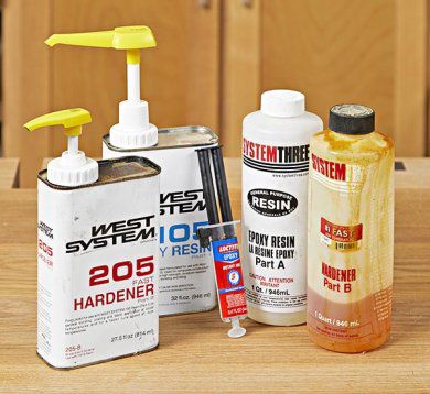 Five different types of epoxy.