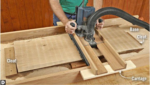 Using a flat-bottom planer.Using a flat-bottom planer or dado bit [Sources], work your way back and forth along the length of th
