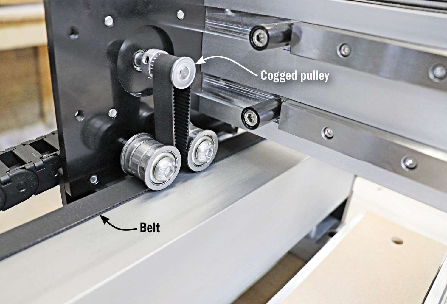 Photo of belt driven CNC machine