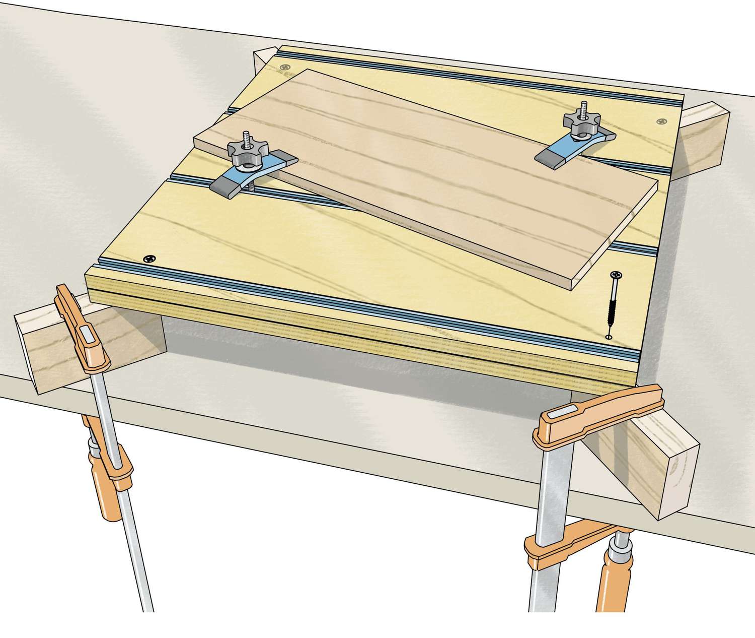 Drawing of clamping table
