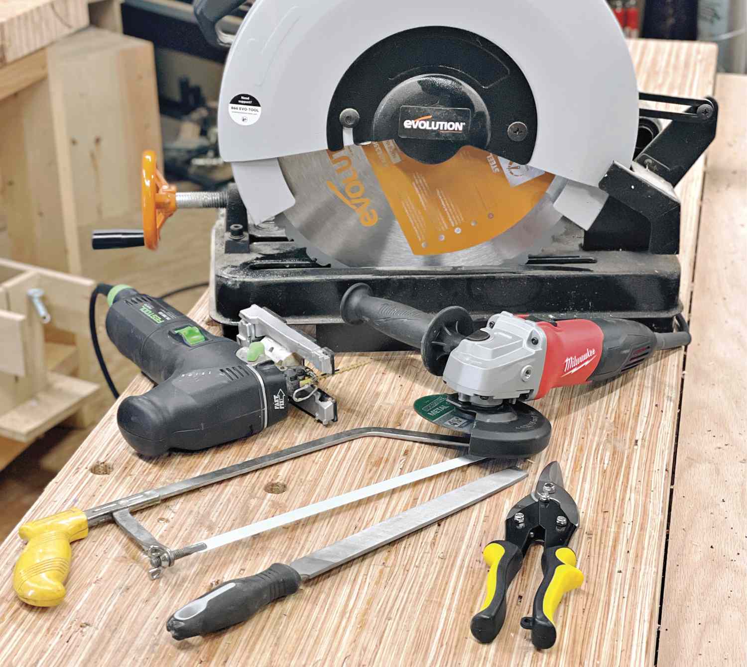 Photo of shop tools uses in metalworking