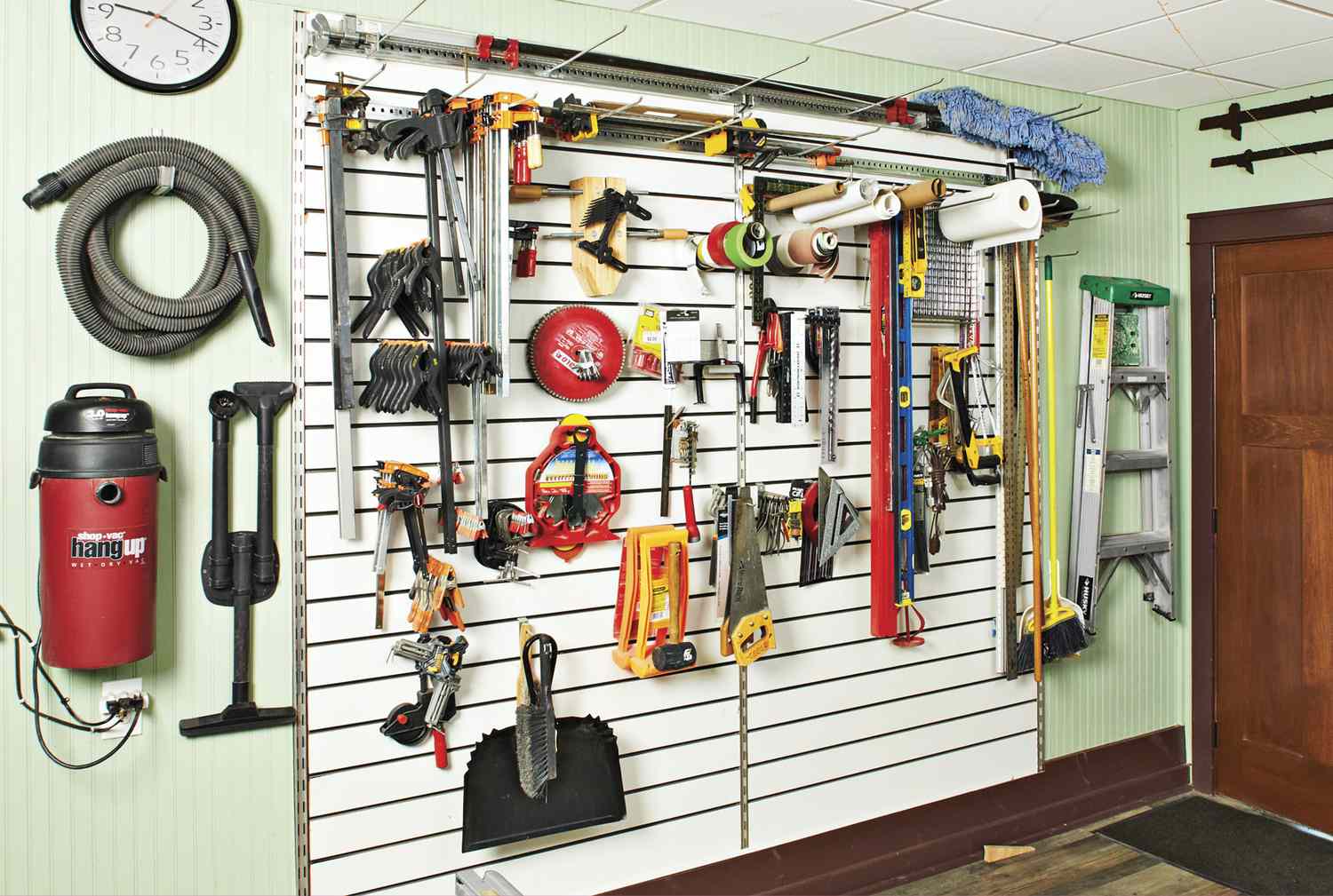 Photo of slatwall in MIke's shop