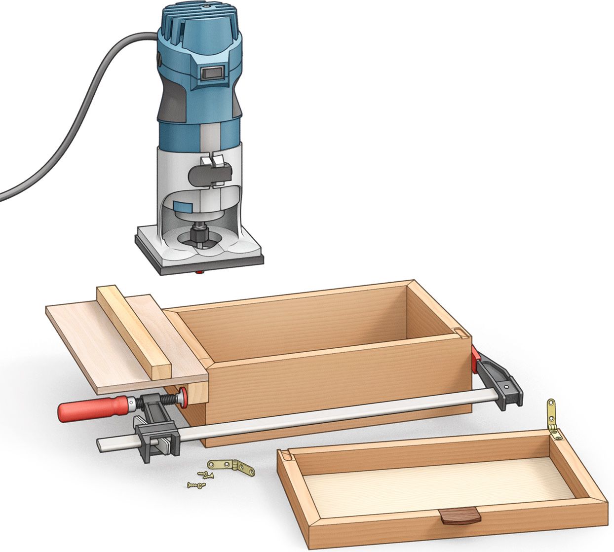 illustration of the router jig