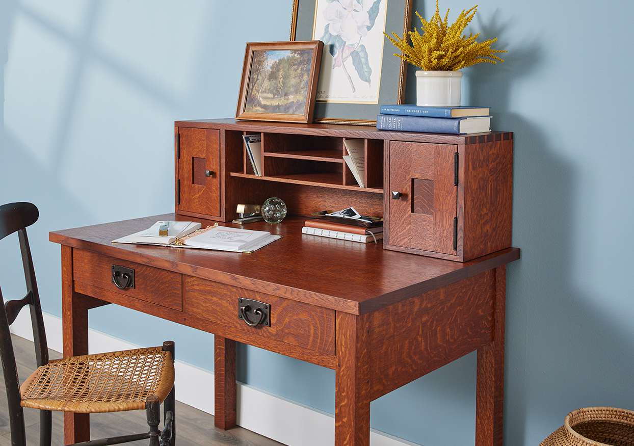 Desk with dovetails