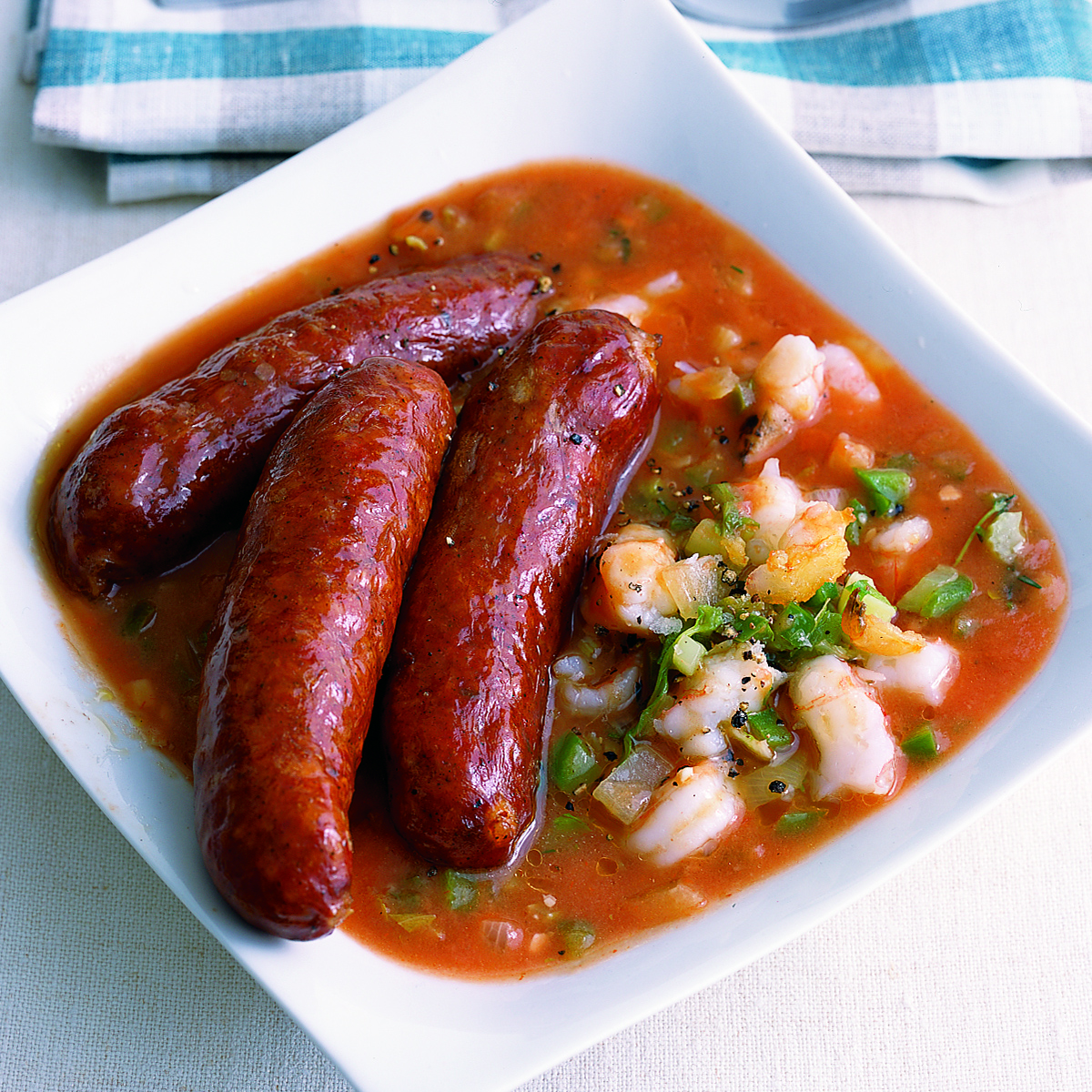 Andouille Dawgs with Gumbo Sauce