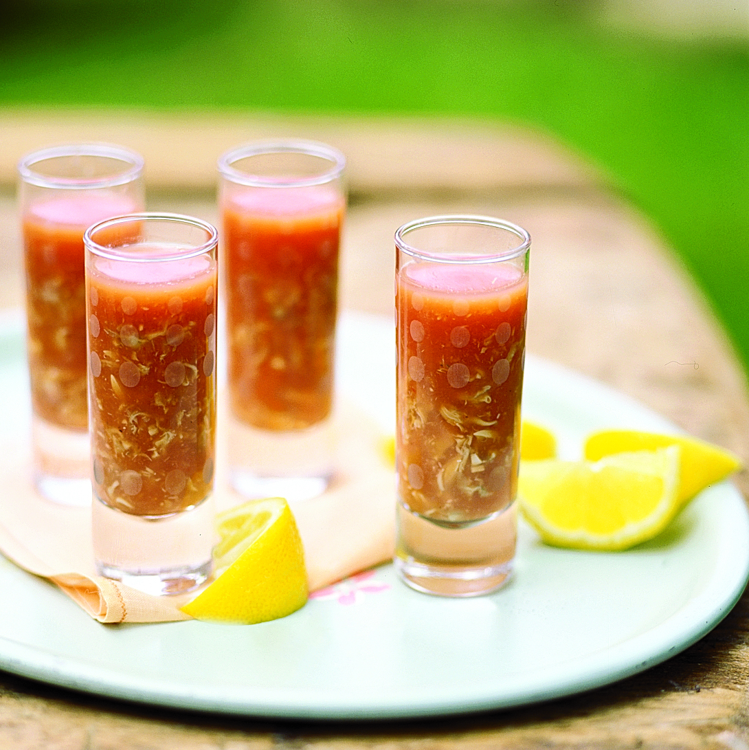 Bloody Mary Clam Shooters