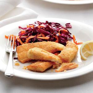 Catfish with Carrot-Cabbage Slaw