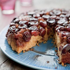 Grilled Cherry Upside-Down Corn Cake 
