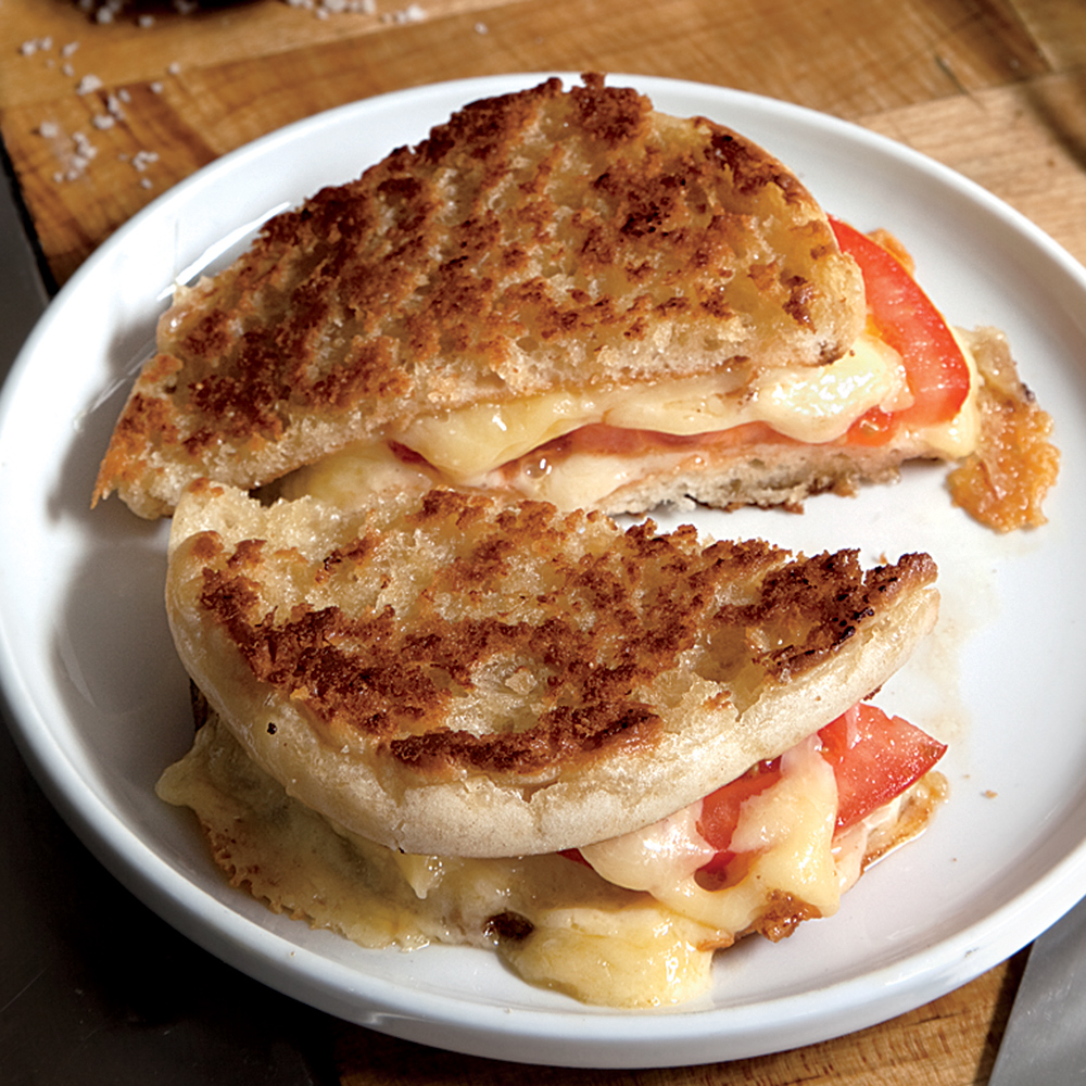 Inside-Out English Muffin Grilled Cheese 