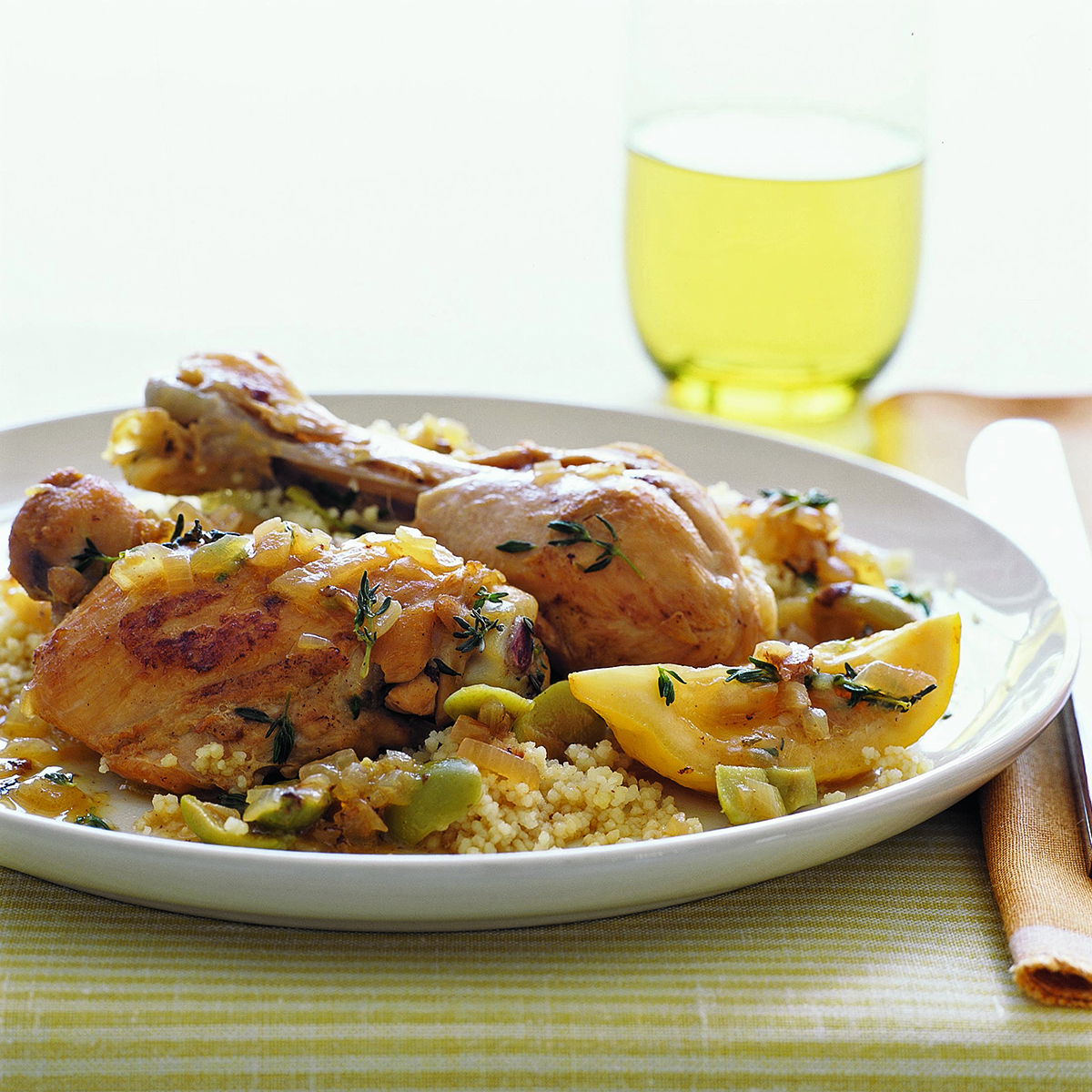 Lemon Olive Chicken with Couscous 