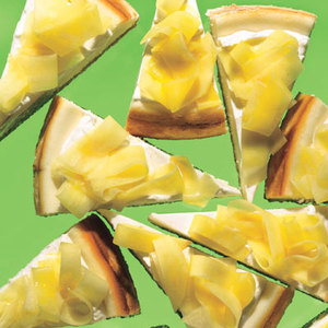 Mango-Topped Key Lime Mascarpone Cheesecake
