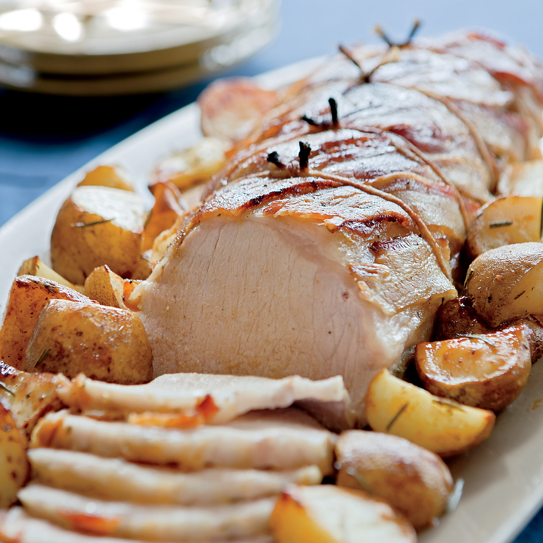 Maple-Mustard Pork Loin with Roasted Potatoes 