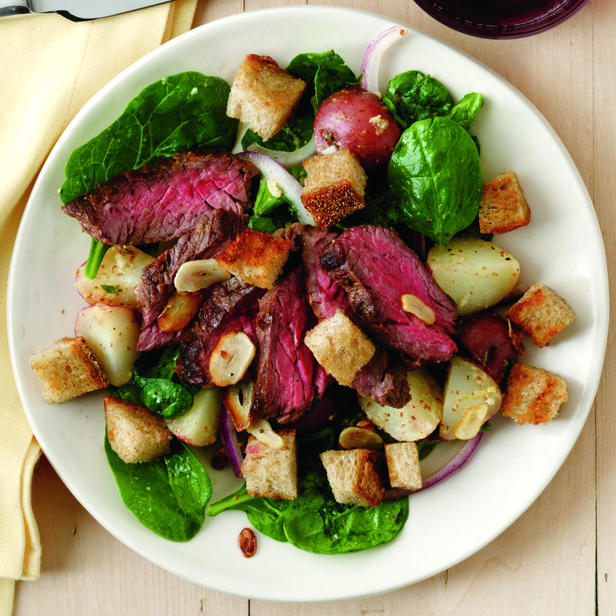 Steak-and-Potato Salad with Mustard Dressing 