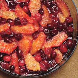 Orange Compote with Candied Cranberries 