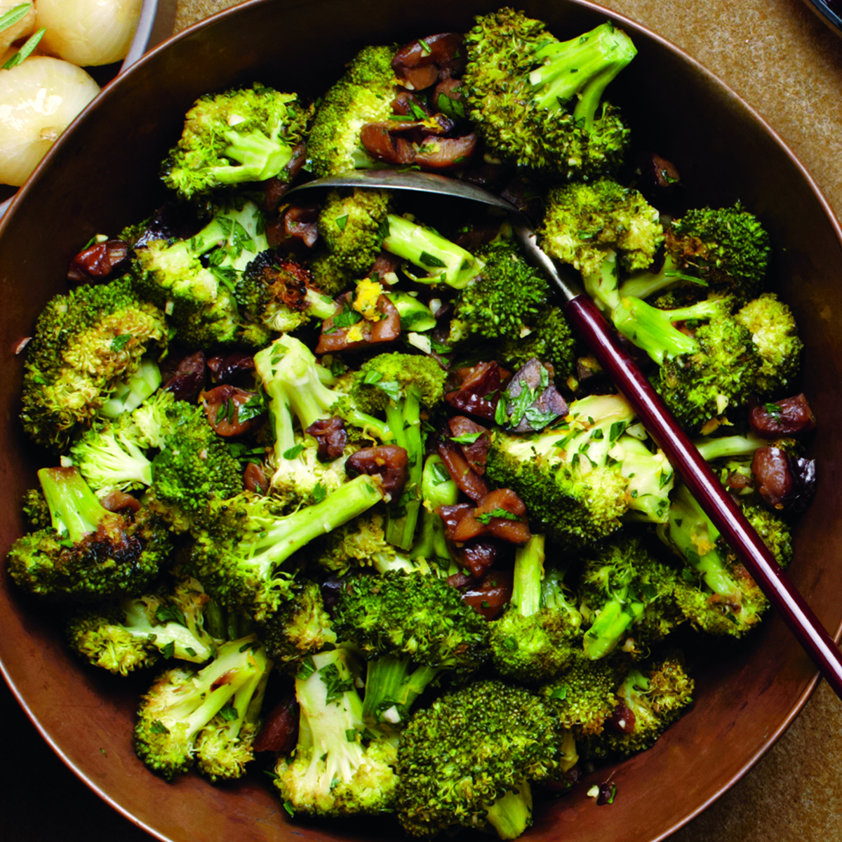 Pan-Roasted Broccoli & Chestnuts 
