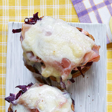 Open-Face Reubens with Red Cabbage Slaw 