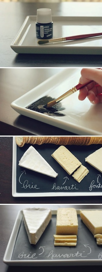 Chalkboard Paint Cheese Plate