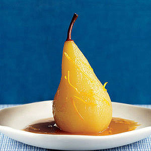 Citrus-Caramel Poached Pears 