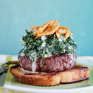 Creamed-Spinach Knife & Fork Burgers