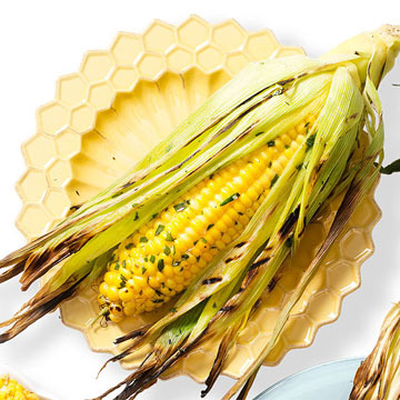 Tarragon-Buttered-Basted Corn on the Cob 