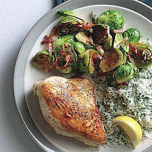 Skillet Chicken and Brussels Sprouts