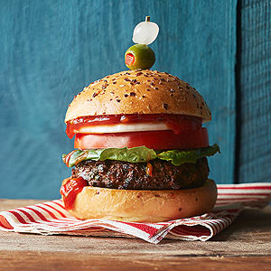 Bloody Bull Burgers with Crunchy Ketchup