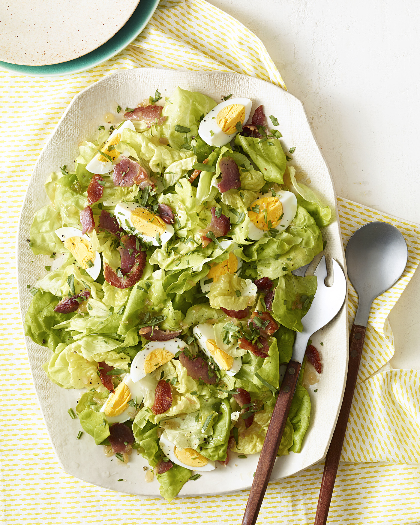 Bibb Lettuce Salad with Eggs, Pancetta and Tarragon
