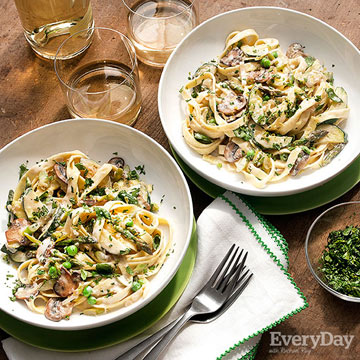 Light & Lemony Primavera with Asparagus, Zucchini and Herbs