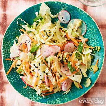 Mixed Veggie Slaw with Miso Dressing