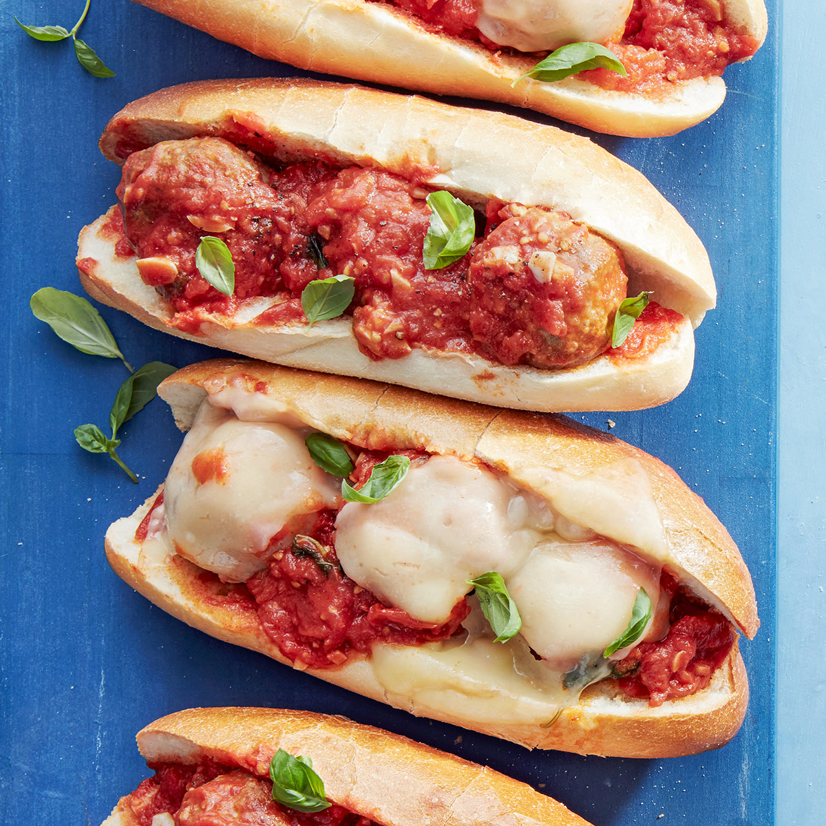 easiest meatballs ever on italian hoagie rolls