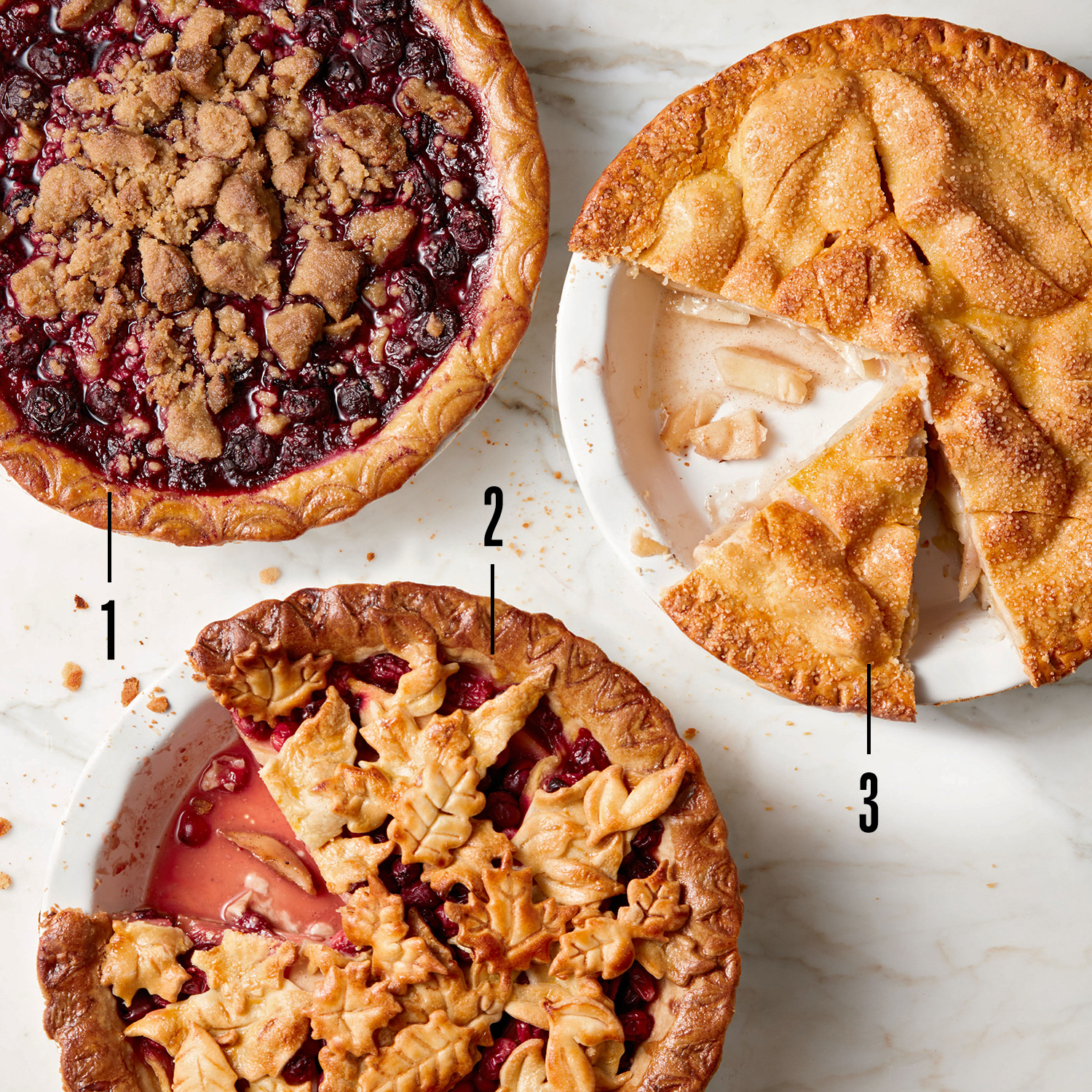 numbered thanksgiving pies