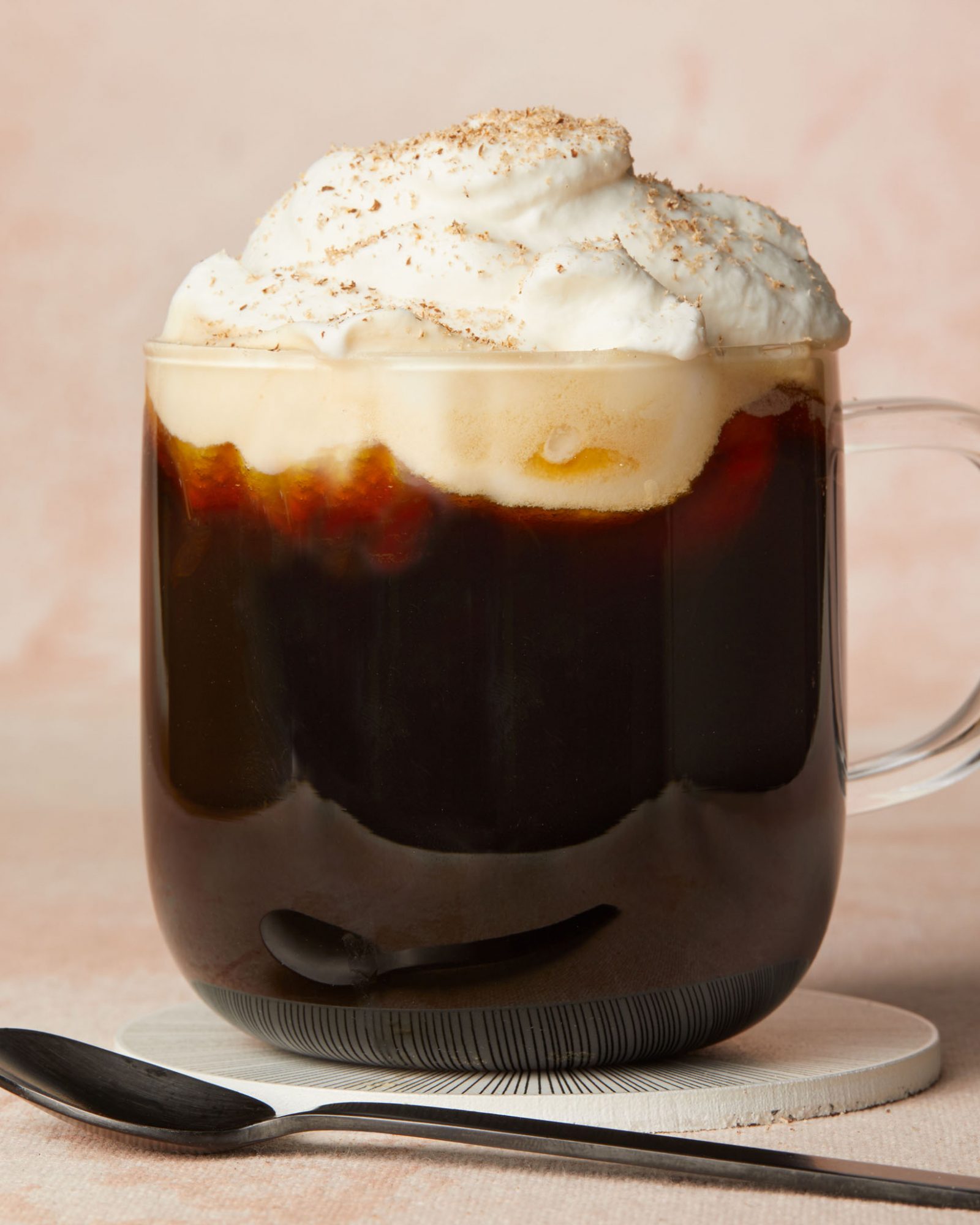 coffee with nutmeg whipped cream