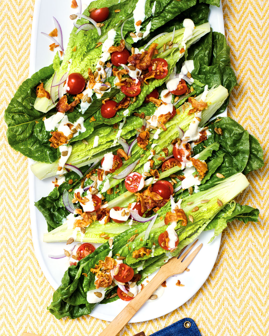 Romaine Wedge Salad with Hearts of Palm Dressing