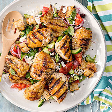 Grilled Bread Salad with Chicken 