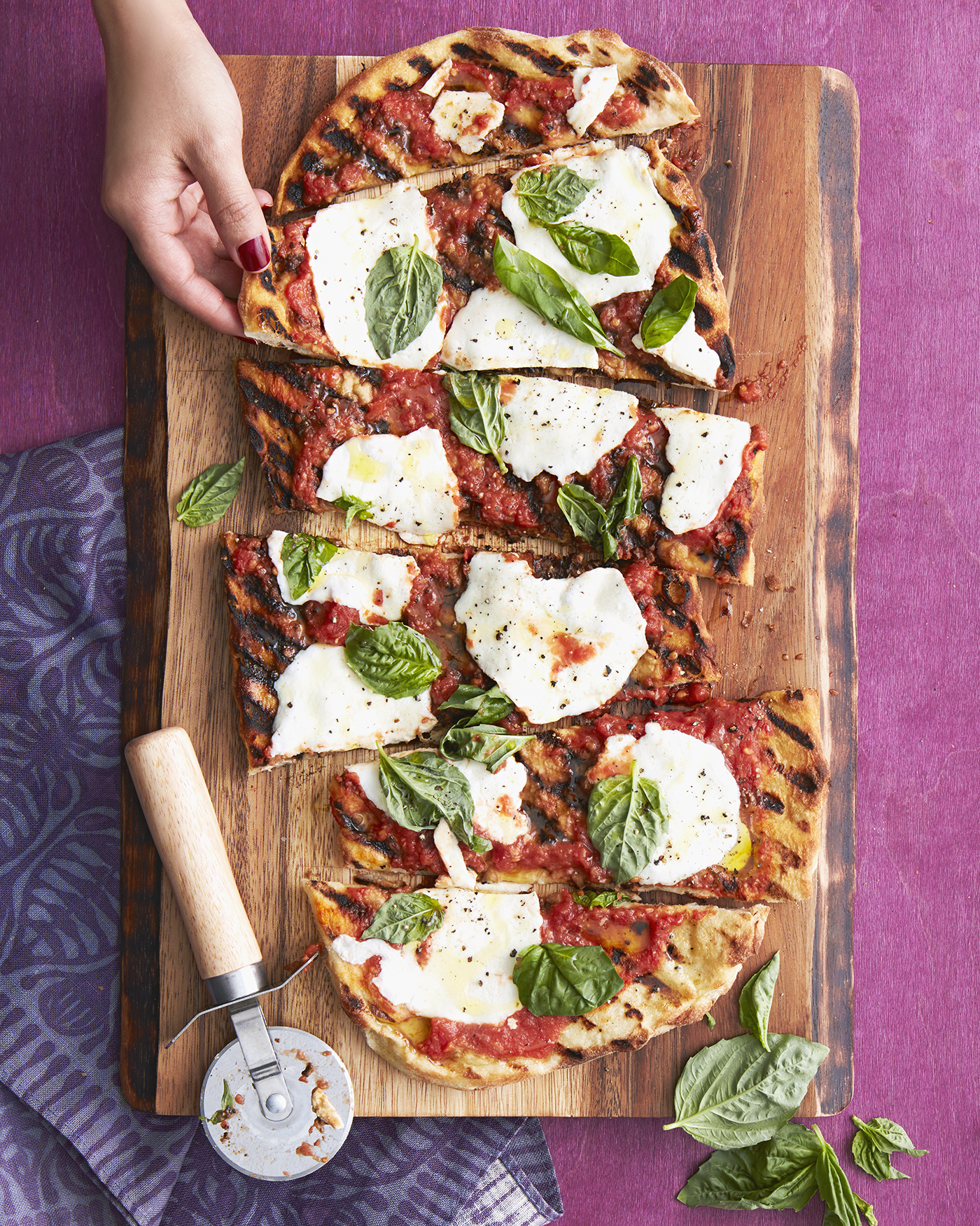 grilled pizza margherita