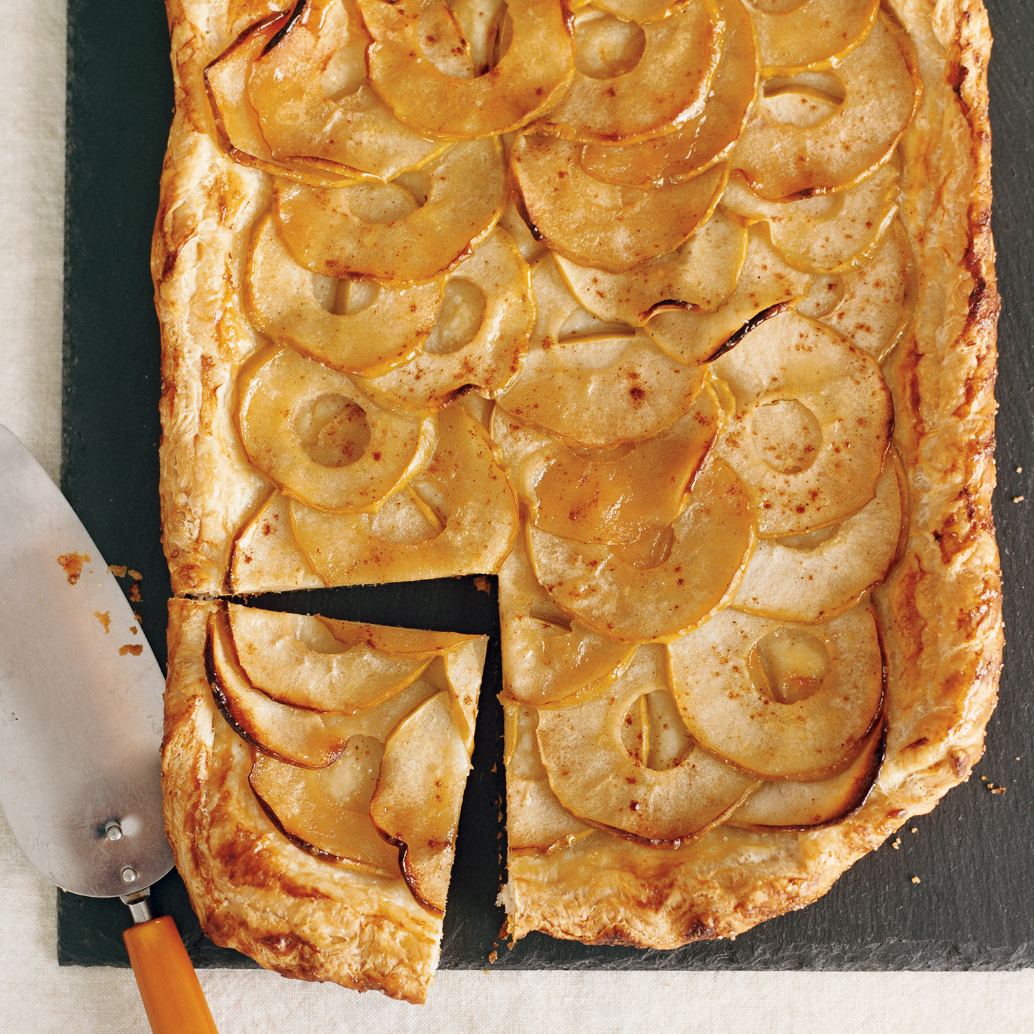 apple galette with cider drizzle
