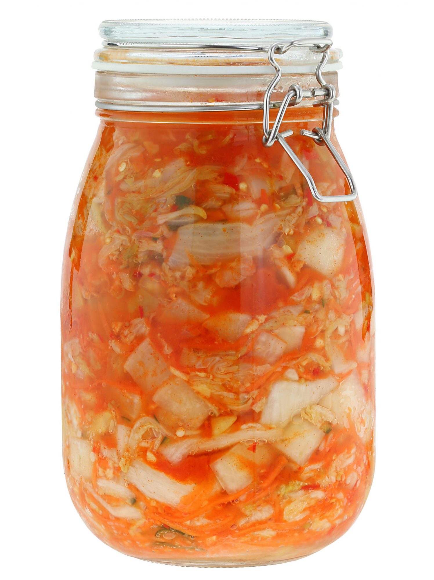 glass jar of homemade hot sauce