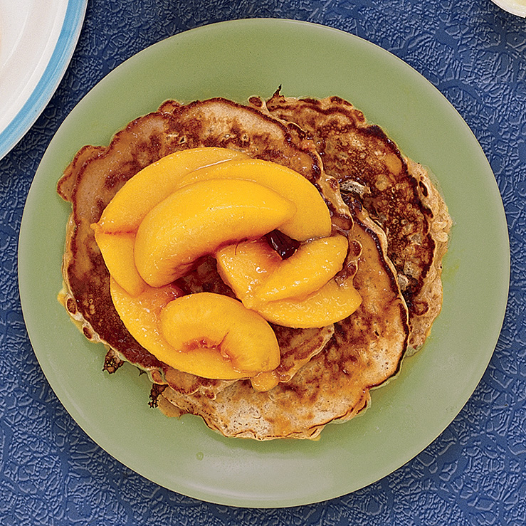 oatmeal-pancakes-with-peach-compote-102193927