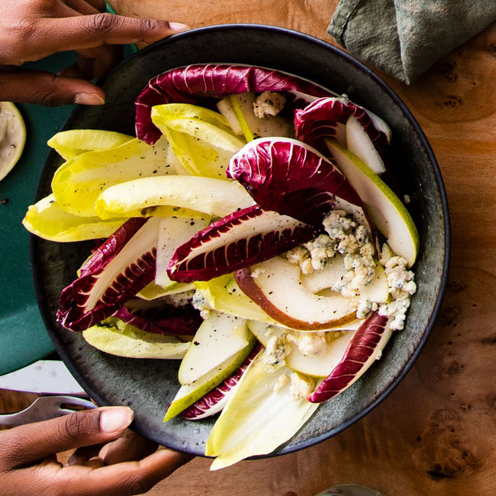 Endive Salad with Pears & Blue Cheese