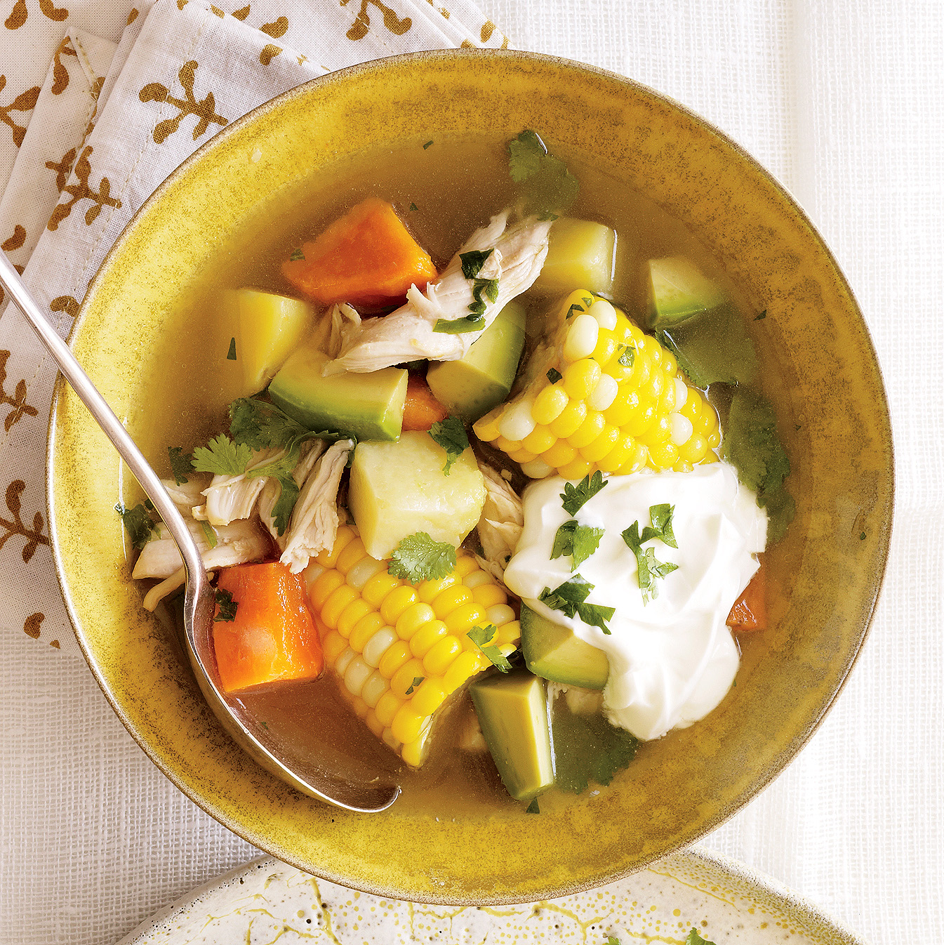 Cobble It Up! Chicken-and-Corn Soup 