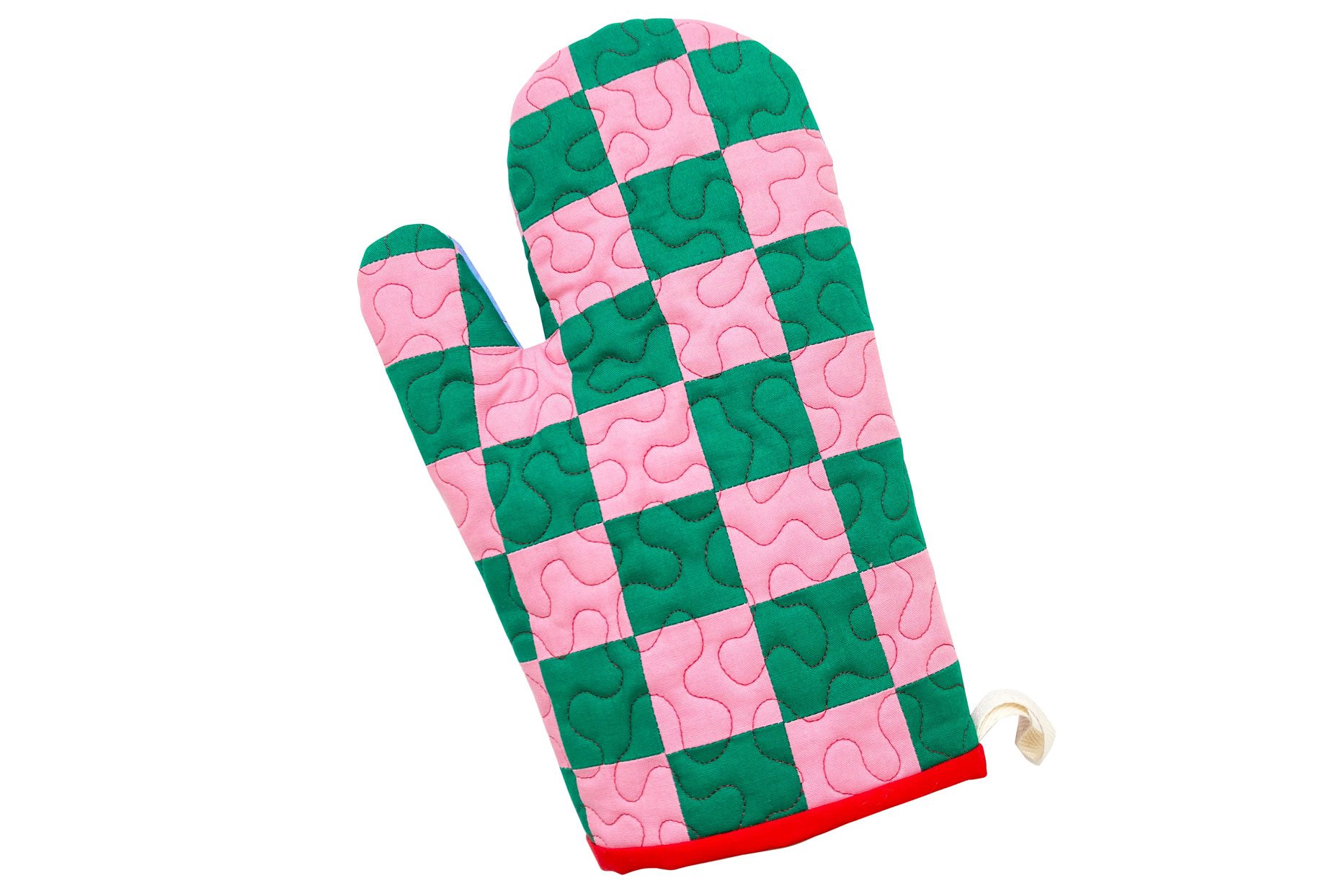 Checker Quilted Oven Mitt