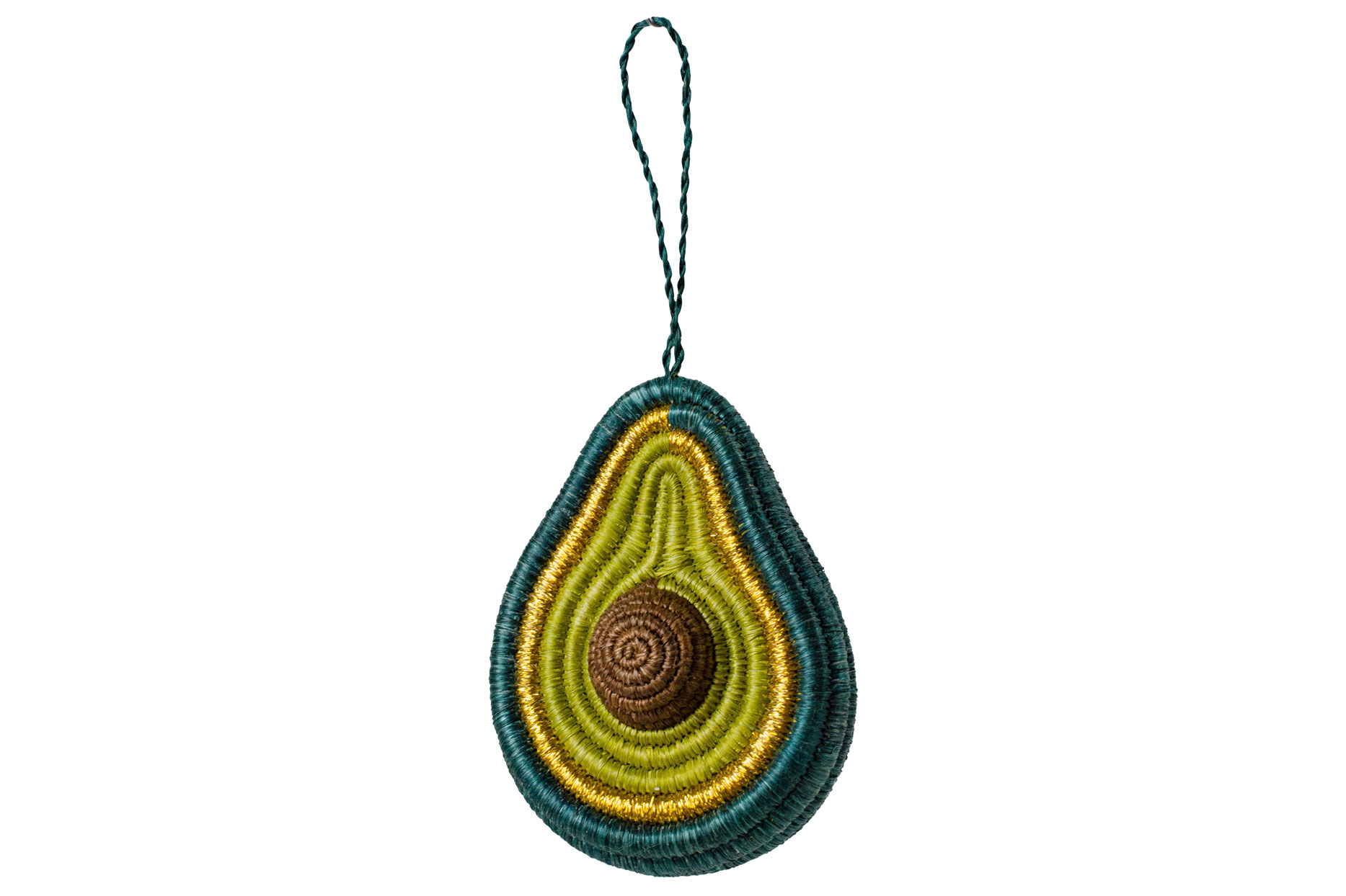handmade avocado ornament