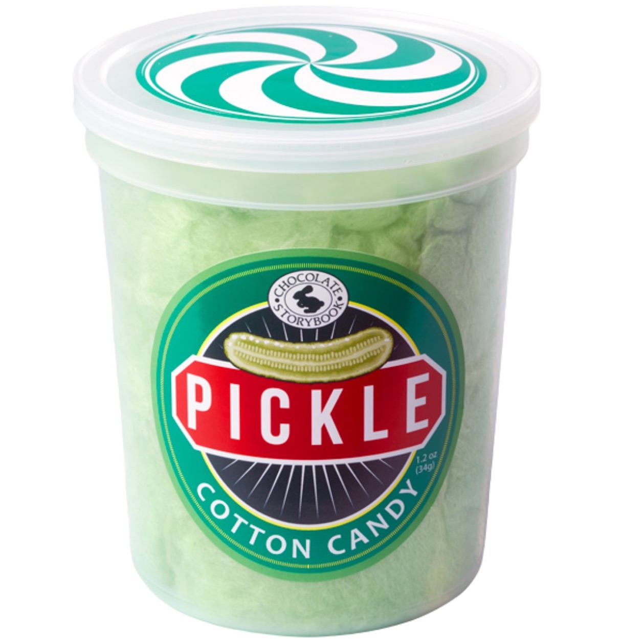 Pickle Cotton Candy Container